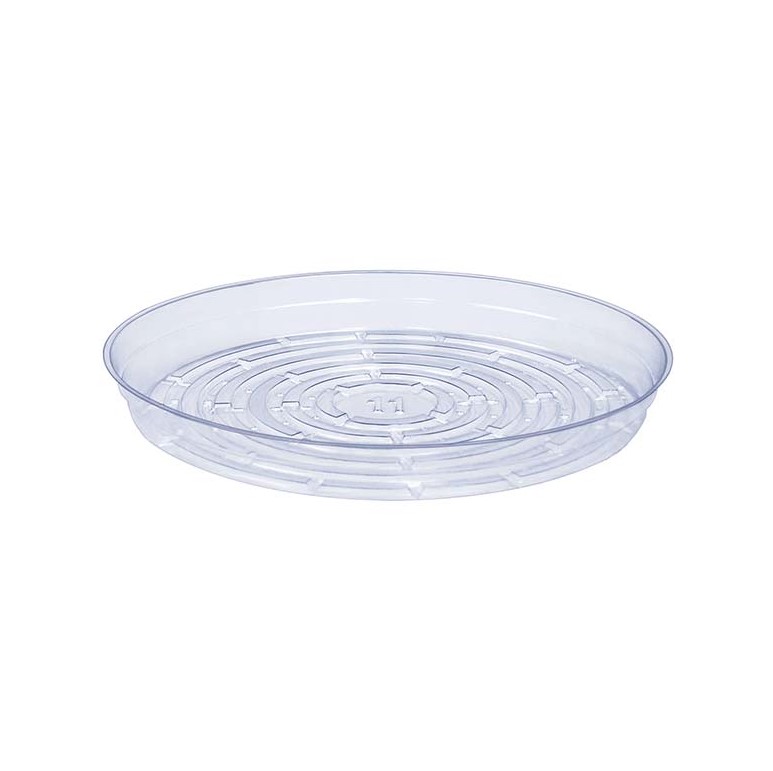 11 Inch Clear Vinyl Saucer 50 per pack - 200 per case - Decorative Planters